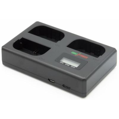 ChiliPower Canon LP-E6 / LP-E6N / LP-E6NH Triple Lader - Laadt 3 accu's, ook tegelijkertijd