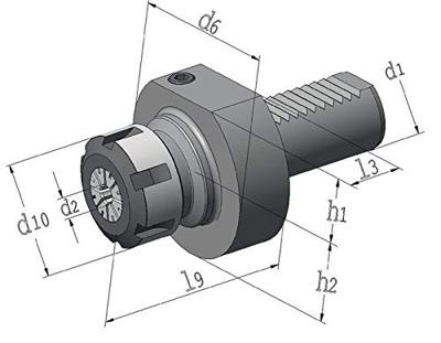 Promat/Tecwerk Gereedschapshouder | ER E4 DIN 69880 | span-d. 2-16 mm | VDI30 | uitkraaglengte 57 mm - 4000833686 Promat/Tecwerk Gereedschapshouder | ER E4 DIN 69880 | span-d. 2-16 mm | VDI30 | uitkraaglengte 57 mm - 4000833686
