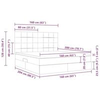 Opbergbed met LED met matras Crème 160 x 200 cm Polyester - thumbnail