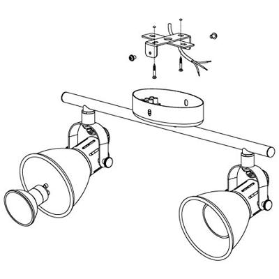 Eglo PlafondspotSeras 1 2-lichts - 98394