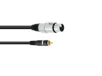 OMNITRONIC Adapter Cable RCA/XLR(F) 2m bk - thumbnail