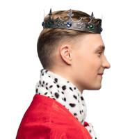 Metalen kroon Royalty zilver - thumbnail