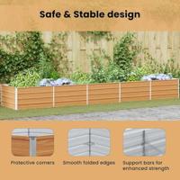 Verhoogde plantenbak Licht Bruin 600 x 80 x 45 cm - thumbnail