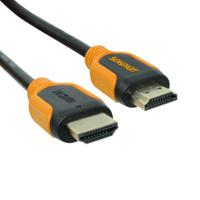 Scanpart hdmi kabel 3 m oranje/zwart - thumbnail
