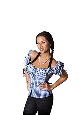 Oktoberfest blouse dames Liesl Blauw/Wit