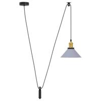 Hanglamp in hoogte verstelbaar E27 22 cm metaal glanzend grijs - thumbnail