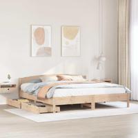Bedframe zonder matras massief grenenhout 200x200 cm - thumbnail