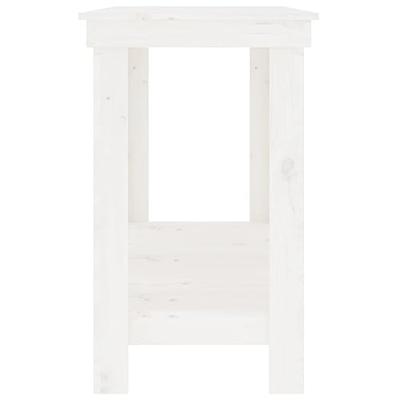 VidaXL Werkbank 140x50x80 cm massief grenenhout wit VidaXL Werkbank 140x50x80 cm massief grenenhout wit