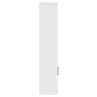 Boekenkast 60x24x120 cm bewerkt hout wit - thumbnail