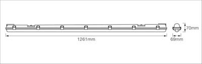 OSRAM HOMELIGHTING Submarine 1 x 15W 4000K LED-lamp voor vochtige ruimte G13 15.00 W Koudwit Grijs OSRAM HOMELIGHTING Submarine 1 x 15W 4000K LED-lamp voor vochtige ruimte G13 15.00 W Koudwit Grijs