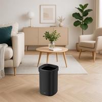 Afvalbak Desq open inworp 20 liter metaal zwart - thumbnail