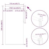 Rolgordijn verduisterend 115x230 cm stofbreedte 110,7 cm - thumbnail