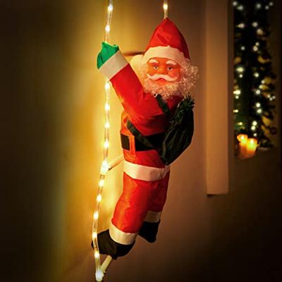 Kerstman op ladder, ladder 90 cm, 48 leds Kerstman op ladder, ladder 90 cm, 48 leds