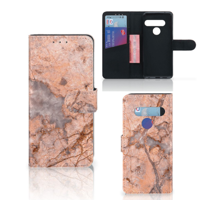 LG G8s Thinq Bookcase Marmer Oranje - thumbnail