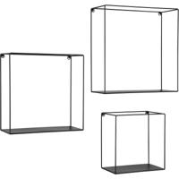 3-delige metalen wandplankenset zwart - Moderne wandrekken - thumbnail