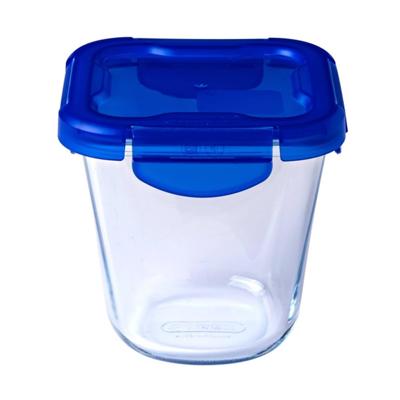 Set van 3 Pasta Box Opbergdozen - PYREX - Cook&Go - Glas - Lekvrij Deksel - 12x12 cm - 0,8 L
