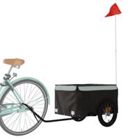 Fietstrailer 30 kg ijzer zwart en grijs - thumbnail