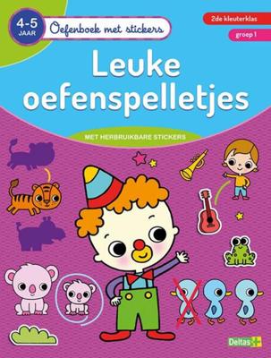 Deltas Oefenboek met stickers - leuke oefenspelletjes (4-5 jaar)