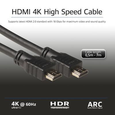 ACT AK3904 High Speed Ethernet Kabel HDMI-A Male/Male - 5 meter