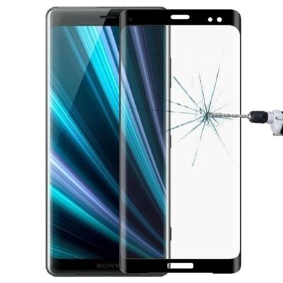 0.3mm 9H oppervlaktehardheid 3D gebogen rand volledig scherm getemperd glas Film voor Sony Xperia XZ3(Black)
