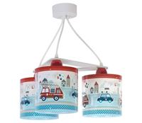 Dalber Kinderkamer hanglampPolice 3-lichts rood met blauw - 60614 - thumbnail
