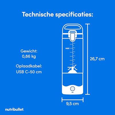 NUTRiBULLET PB INT CB NBP003W Blender Wit