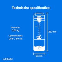 Blender - NUTRIBULLET - NBP003LBL - Draagbare blender - Lichtblauw - thumbnail