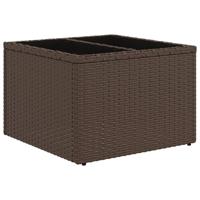 8-delige Loungeset met kussens poly rattan bruin - thumbnail