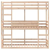 Stapelbed 3-persoons massief grenenhout 80x200 cm - thumbnail