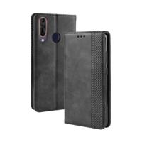 Magnetische Buckle retro Crazy Horse textuur horizontale Flip lederen case voor Wiko View3 met houder & kaartsleuven & fotolijstjes (zwart) - thumbnail
