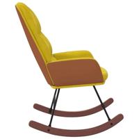 Schommelstoel fluweel geel - thumbnail