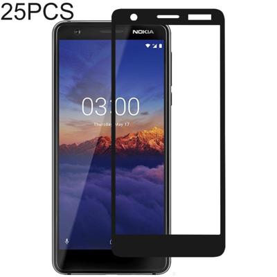 25 stuks volledige lijm volledige cover Screen Protector gehard glas film voor Nokia 3 1
