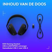 Gamingheadset - Draadloos - Logitech G - G321 Lightspeed - Zwart - thumbnail