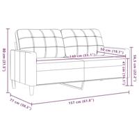 2-delige Loungeset met kussens en bolsters fluweel bruin - thumbnail