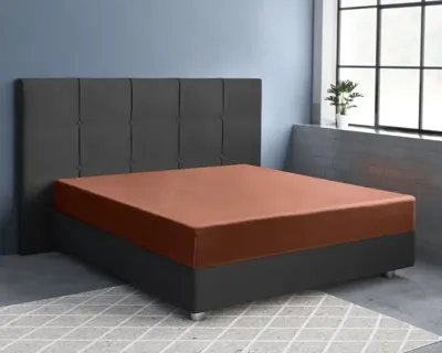 Primaviera Deluxe Satijnen Hoeslaken Bruin 180 x 200 cm