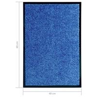 VidaXL Deurmat wasbaar 40x60 cm blauw - thumbnail