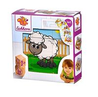 Eichhorn houten blokpuzzel boerderij - thumbnail