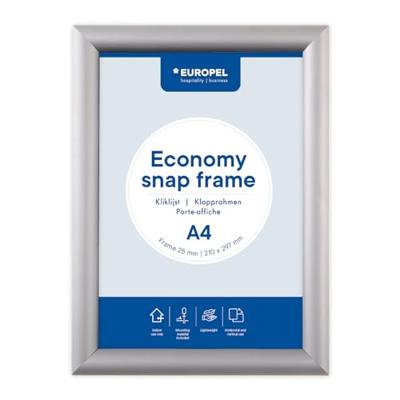 Europel clicklijst Economy, lijst 25 mm, ft A4, zilver - thumbnail