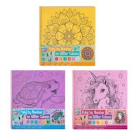 Creative Craft Group Schilderen op nummer glitter canvas, 9dlg. - thumbnail