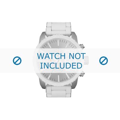 Diesel horlogeband DZ4253 Roestvrij staal (RVS) Wit 26mm