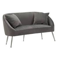 Mauro Ferretti Silvery Sofa 2 plaatsen in metaal en fluweel - thumbnail