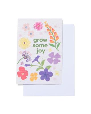 HEMA Wenskaart 'grow some joy' met zaadjes