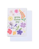 HEMA Wenskaart 'grow some joy' met zaadjes - thumbnail