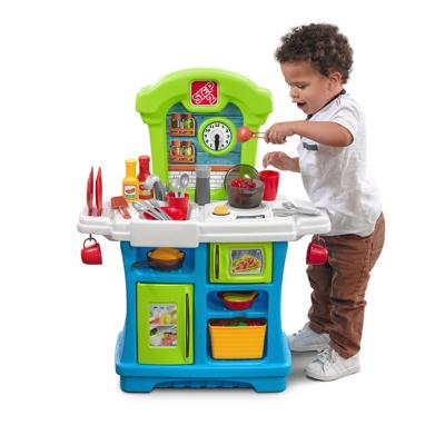 Step2 Speelgoedkeuken Little Cooks Kitchen 86 cm blauw Step2 Speelgoedkeuken Little Cooks Kitchen 86 cm blauw