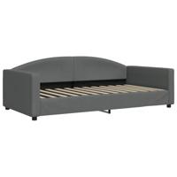 Slaapbank onderschuifbed en lades 100x200 cm stof donkergrijs - thumbnail
