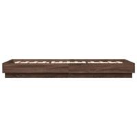 Bedframe met LED-verlichting bruin eikenkleurig 100x200 cm - thumbnail