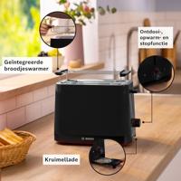 Bosch Kompakt Toaster MyMoment, schwarz Broodrooster Zwart - thumbnail