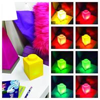 LEGO - Silicone Brick - Night Light w/LED - Yellow - thumbnail