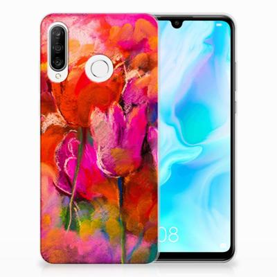 Smartphone hoesje Huawei P30 Lite Tulips Smartphone hoesje Huawei P30 Lite Tulips