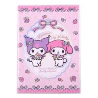Sanrio Notebook Kuromi & My Melody Pastel Flower Holographic Checkered - thumbnail